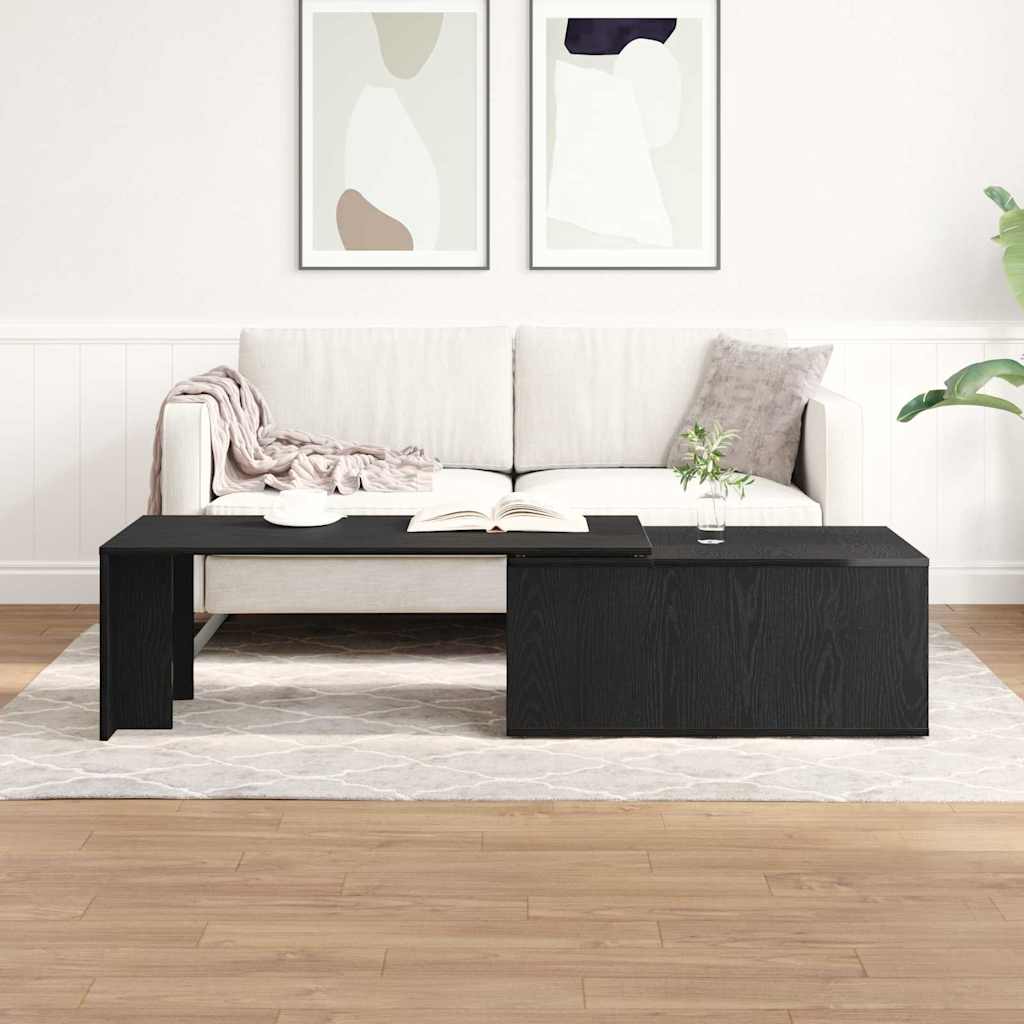 Kaffebord Svart Eik 150 X 50 X 35 Cm Konstruert Tre