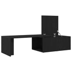 Kaffebord Svart Eik 150 X 50 X 35 Cm Konstruert Tre
