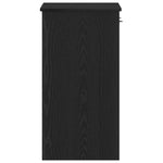 Skrivebord Med Skuff Svart Eik 80 X 40 X 75 Cm Konstruert Tre