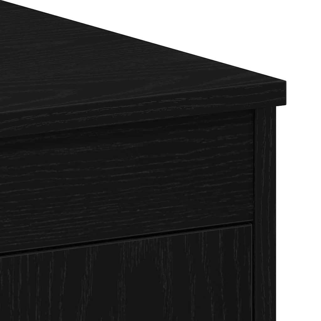 Skrivebord Svart Eik 100 X 50 X 76 Cm Konstruert Tre