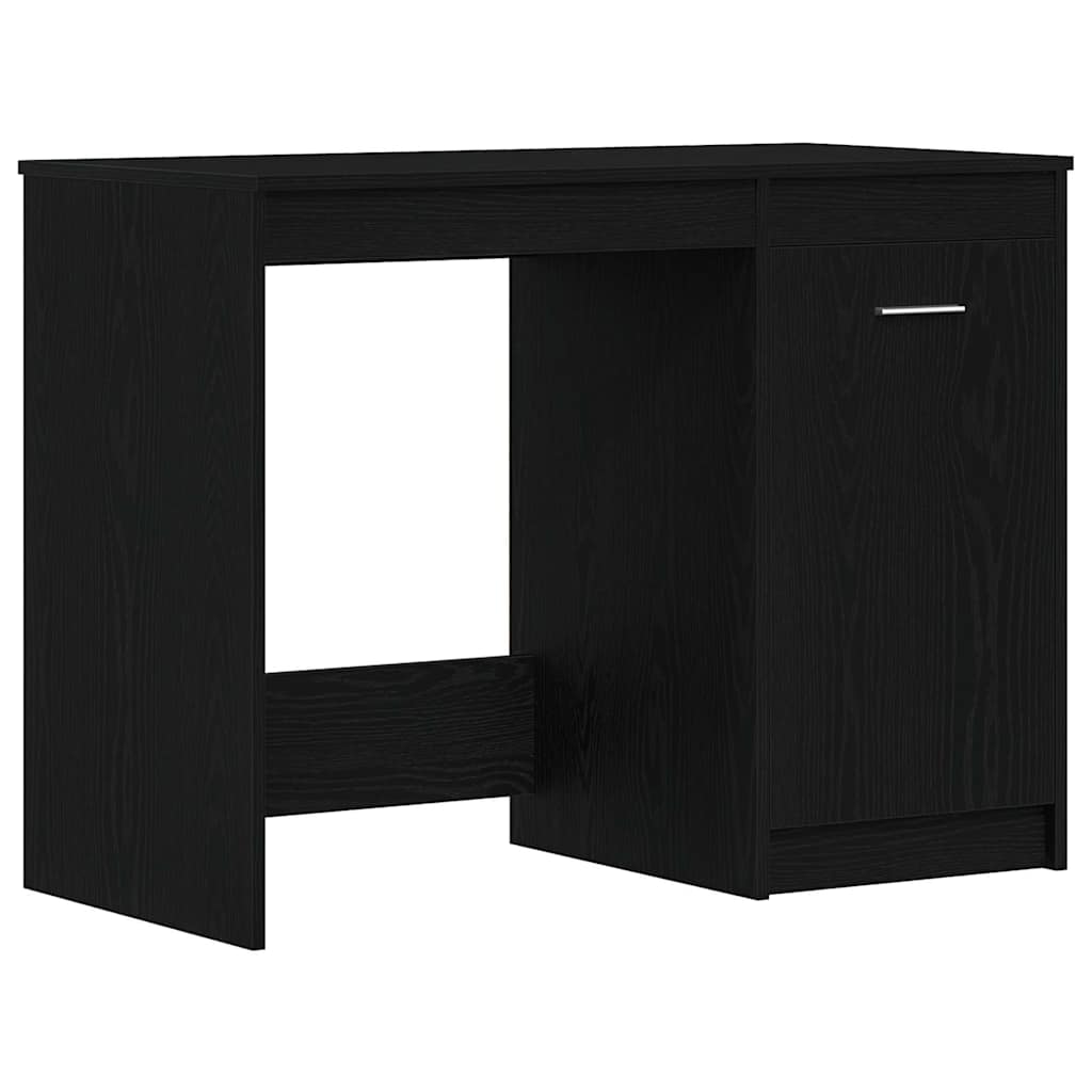 Skrivebord Svart Eik 100 X 50 X 76 Cm Konstruert Tre