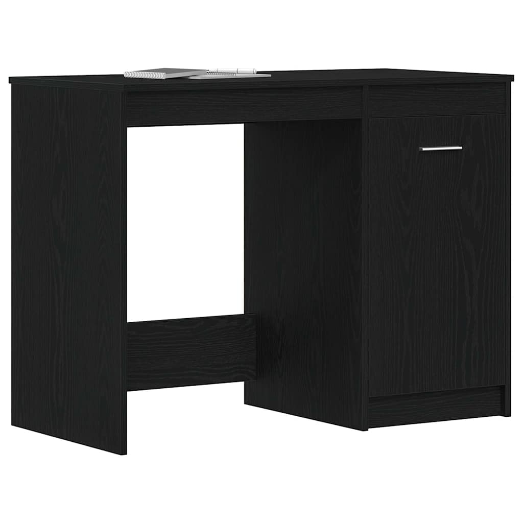 Skrivebord Svart Eik 100 X 50 X 76 Cm Konstruert Tre