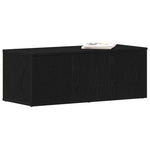 Tv-Skap Med Skuff Svart Eik 80X34X30 Cm Konstruert Tre