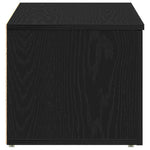 Tv-Skap Med Skuff Svart Eik 80X34X30 Cm Konstruert Tre