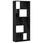 Bokhylle Svart Eik 67X24X161 Cm Konstruert Tre