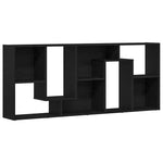 Bokhylle Svart Eik 67X24X161 Cm Konstruert Tre