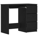 Skrivebord Svart Eik 90X45X76 Cm Konstruert Tre