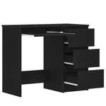 Skrivebord Svart Eik 90X45X76 Cm Konstruert Tre