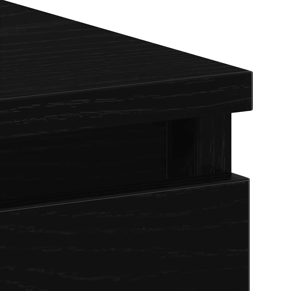 Skrivebord Svart Eik 90X45X76 Cm Konstruert Tre