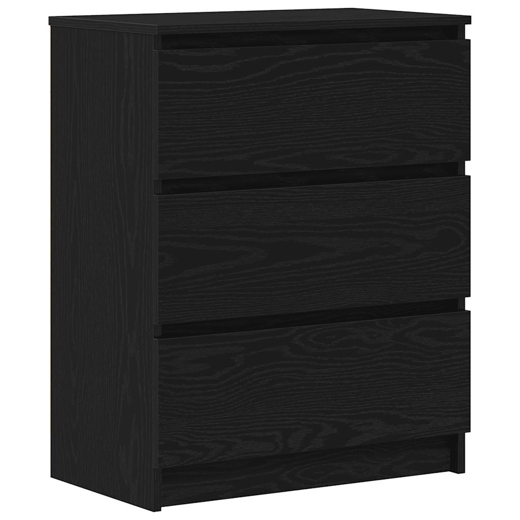 Skjenk Svart Eik 60X35X76 Cm Konstruert Tre