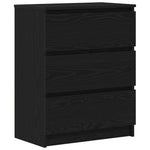 Skjenk Svart Eik 60X35X76 Cm Konstruert Tre
