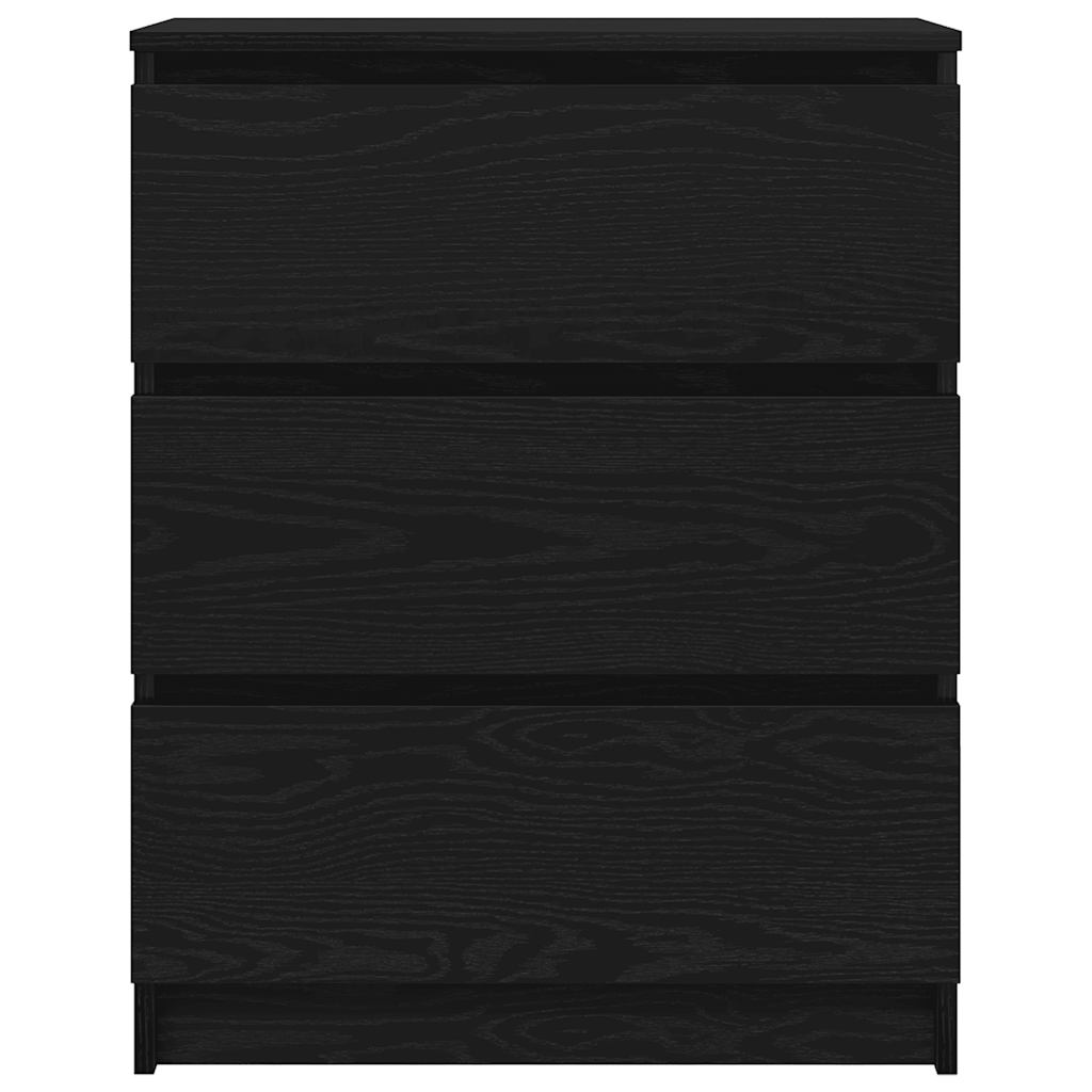 Skjenk Svart Eik 60X35X76 Cm Konstruert Tre