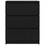 Skjenk Svart Eik 60X35X76 Cm Konstruert Tre