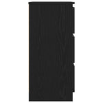 Skjenk Svart Eik 60X35X76 Cm Konstruert Tre