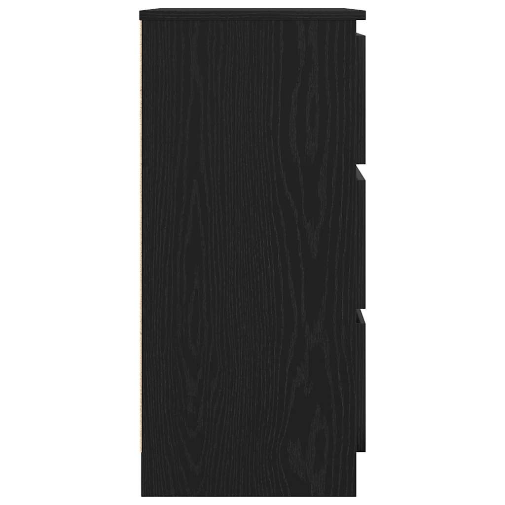 Skjenk Svart Eik 60X35X76 Cm Konstruert Tre