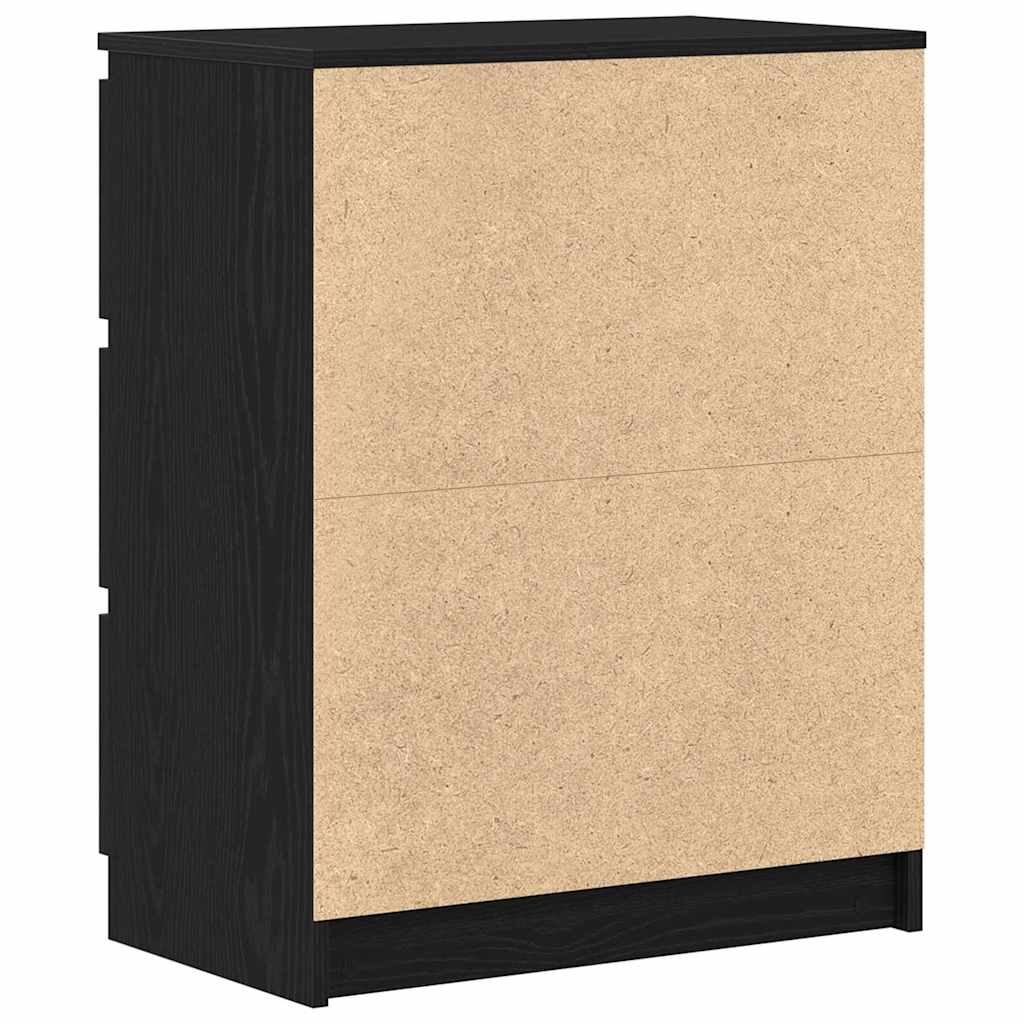 Skjenk Svart Eik 60X35X76 Cm Konstruert Tre