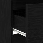 Skjenk Svart Eik 60X35X76 Cm Konstruert Tre