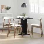 Bistrobord Svart Eik 60X60X75 Cm Konstruert Tre