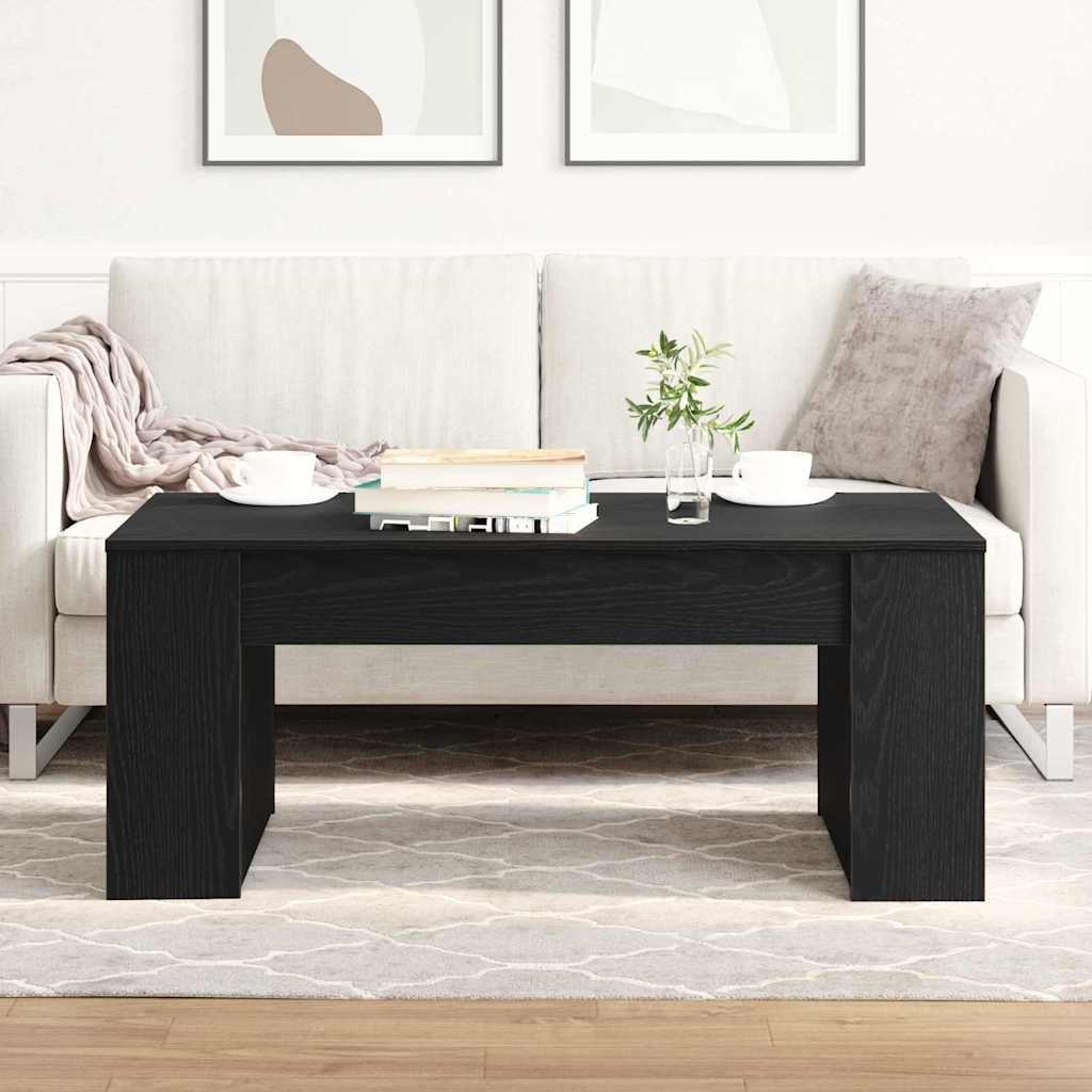 Kaffebord Svart Eik 102 X 55 X 42 Cm Konstruert Tre