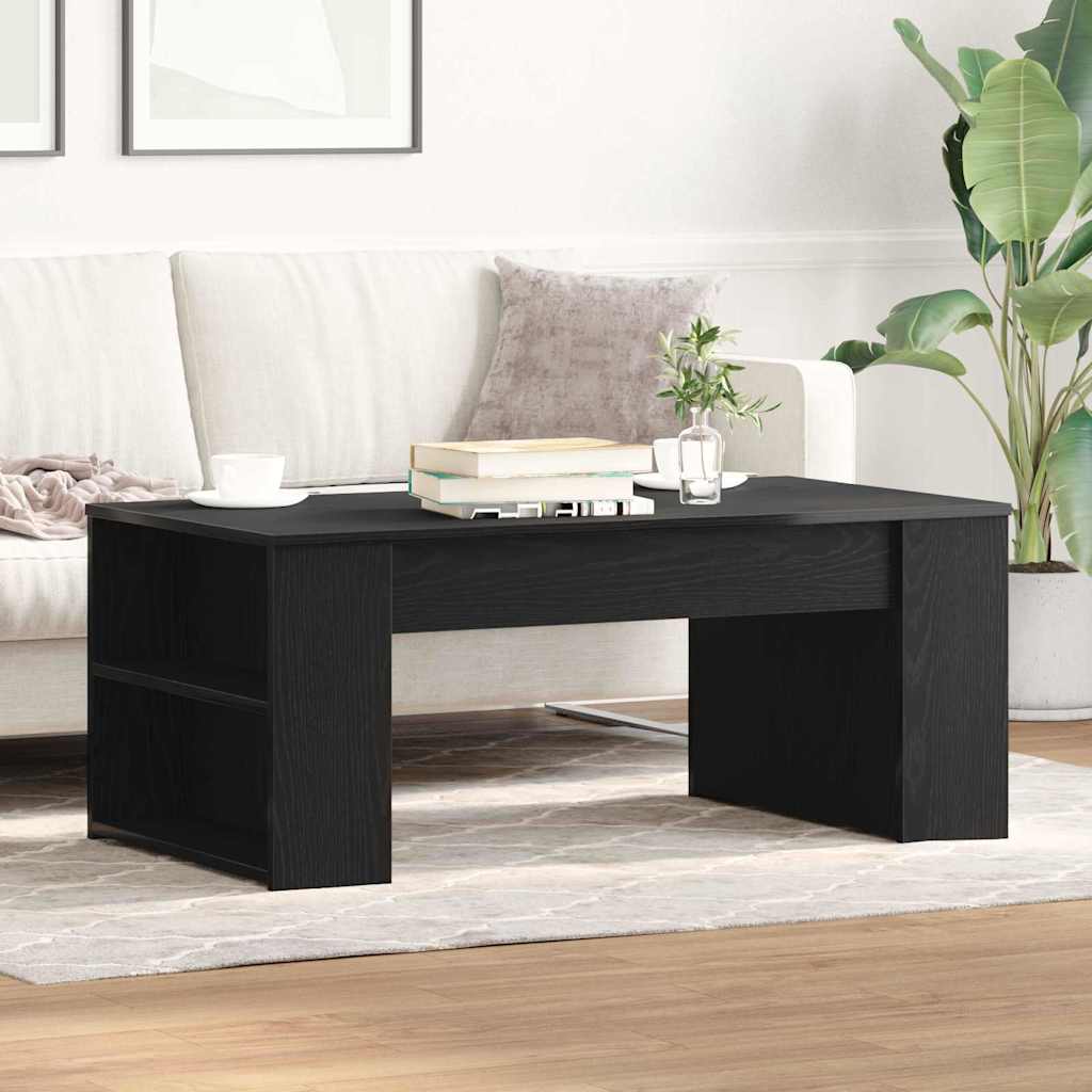 Kaffebord Svart Eik 102 X 55 X 42 Cm Konstruert Tre