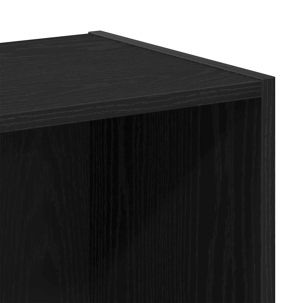 Bokskap Svart Eik 36 X 30 X 171 Cm Konstruert Tre
