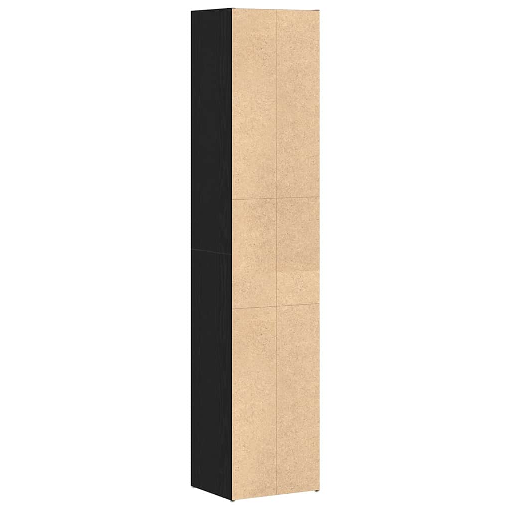 Bokskap Svart Eik 36 X 30 X 171 Cm Konstruert Tre