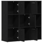Bokhylle Svart Eik 90X28X90 Cm Konstruert Tre