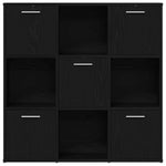Bokhylle Svart Eik 90X28X90 Cm Konstruert Tre