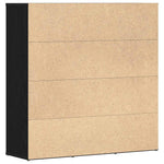 Bokhylle Svart Eik 90X28X90 Cm Konstruert Tre