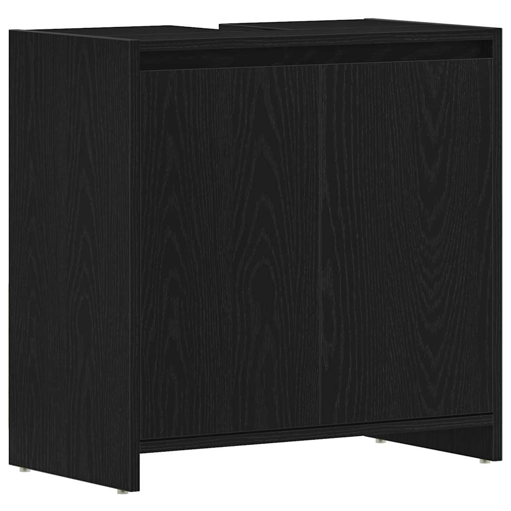 Baderomsskap Svart Eik 60X33X60 Cm Konstruert Tre