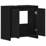 Baderomsskap Svart Eik 60X33X60 Cm Konstruert Tre