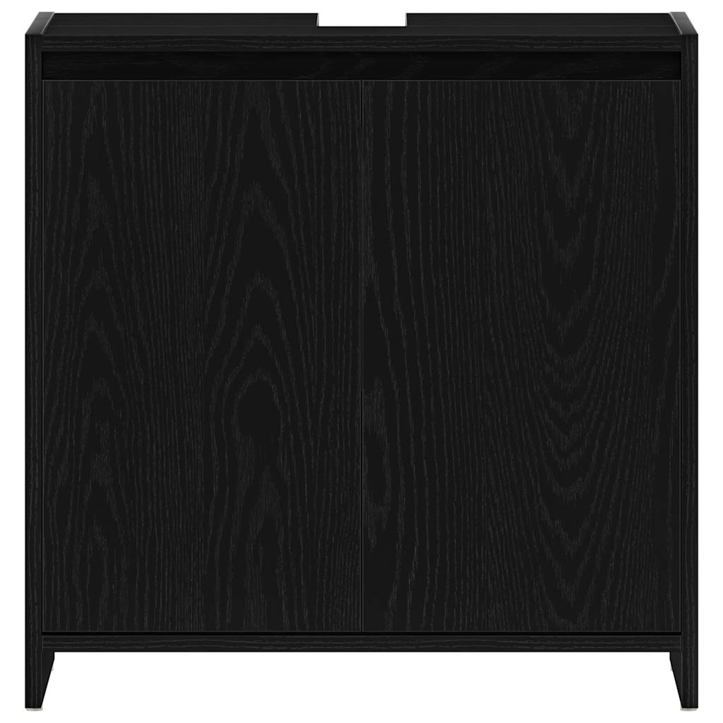 Baderomsskap Svart Eik 60X33X60 Cm Konstruert Tre