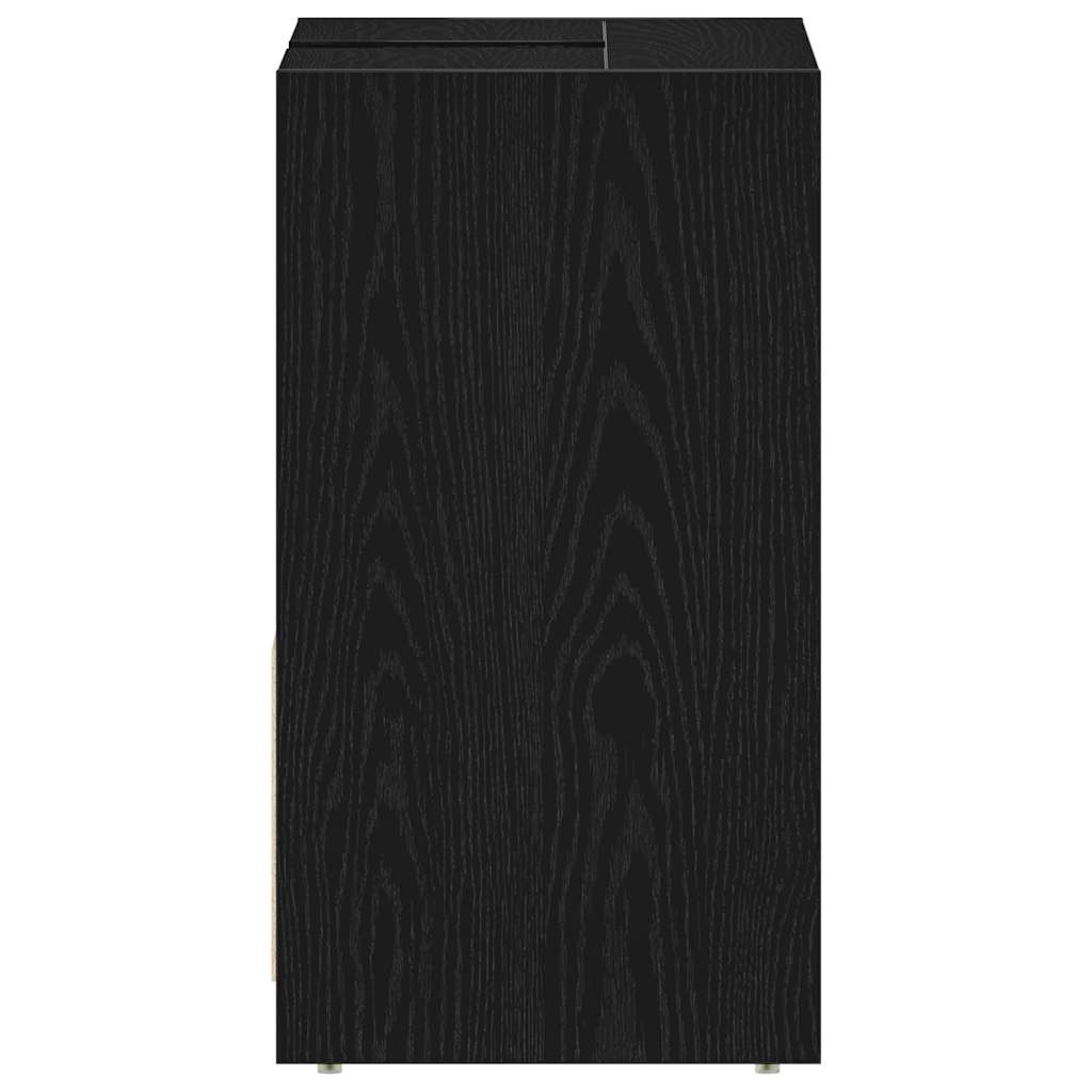 Baderomsskap Svart Eik 60X33X60 Cm Konstruert Tre