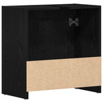 Baderomsskap Svart Eik 60X33X60 Cm Konstruert Tre