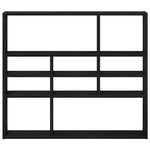 Vegghylle Svart Eik 90X16X78 Cm Konstruert Tre