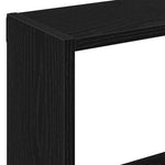 Vegghylle Svart Eik 90X16X78 Cm Konstruert Tre
