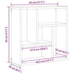 Vegghylle Svart Eik 45X16X45 Cm Konstruert Tre