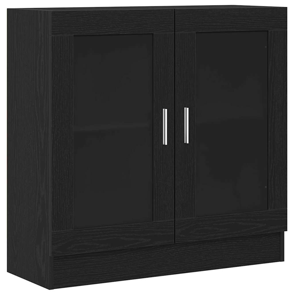 Bokskap Svart Eik 82,5 X 30,5 X 80 Cm Konstruert Tre