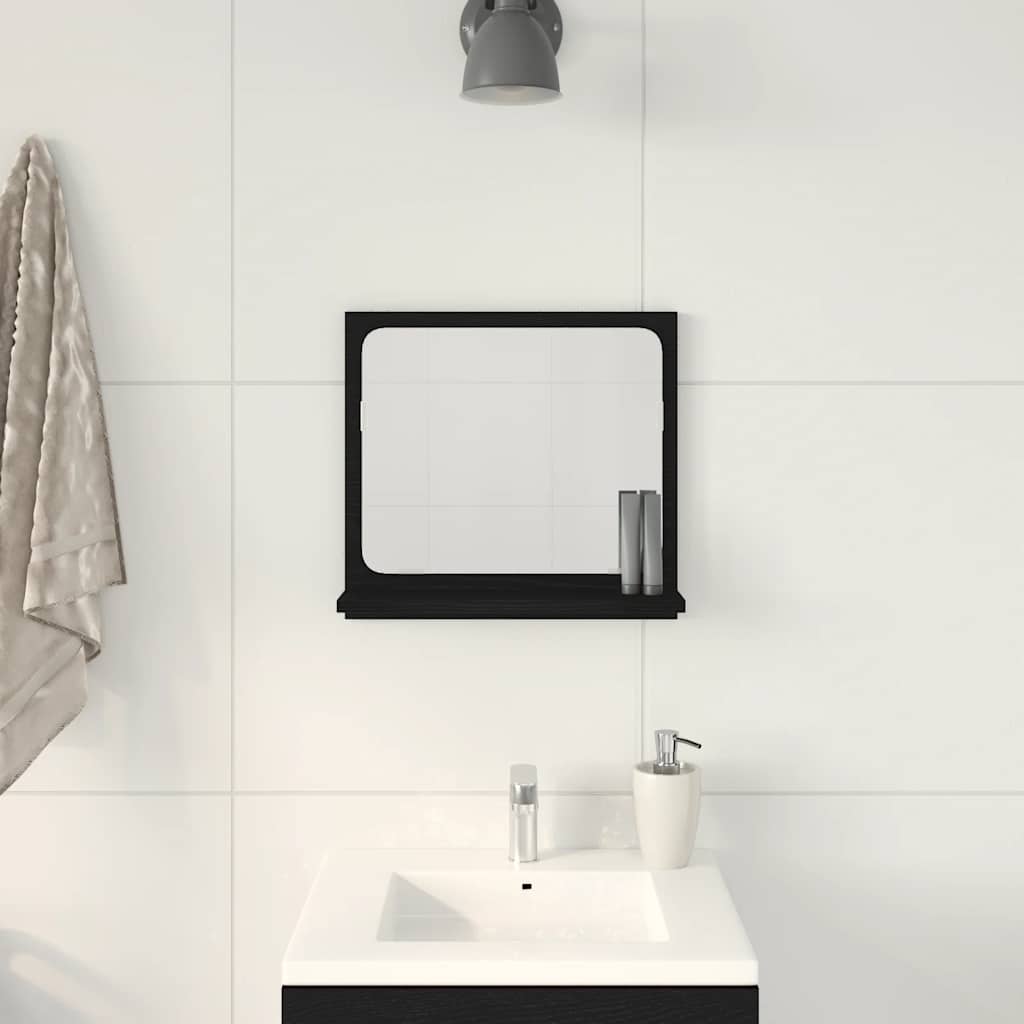 Baderomsspeil Svart Eik 40X10,5X37 Cm Konstruert Tre