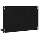 Speilhylle Med Hylle Svart Eik 60 X 10,5 X 37 Cm Konstruert Tre