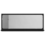 Speilhylle Med Hylle Svart Eik 90 X 10,5 X 37 Cm Konstruert Tre