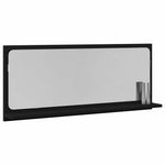 Speilhylle Med Hylle Svart Eik 90 X 10,5 X 37 Cm Konstruert Tre
