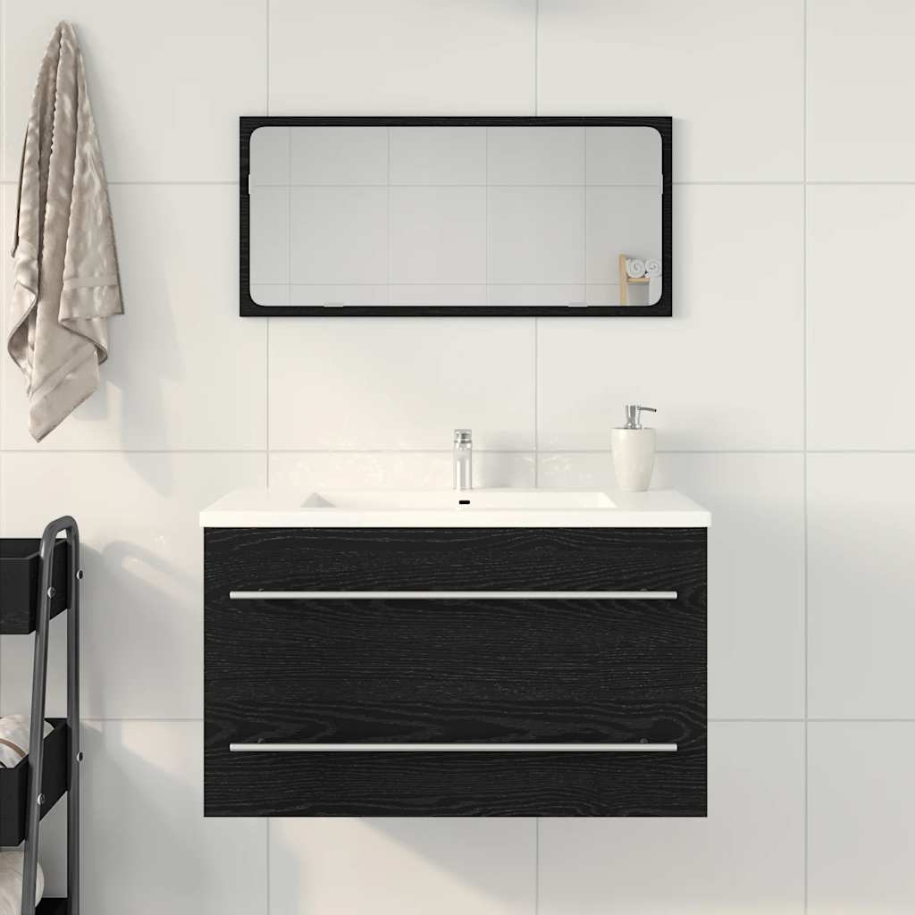 Servantskap Svart Eik 80X38,5X48 Cm Konstruert Tre