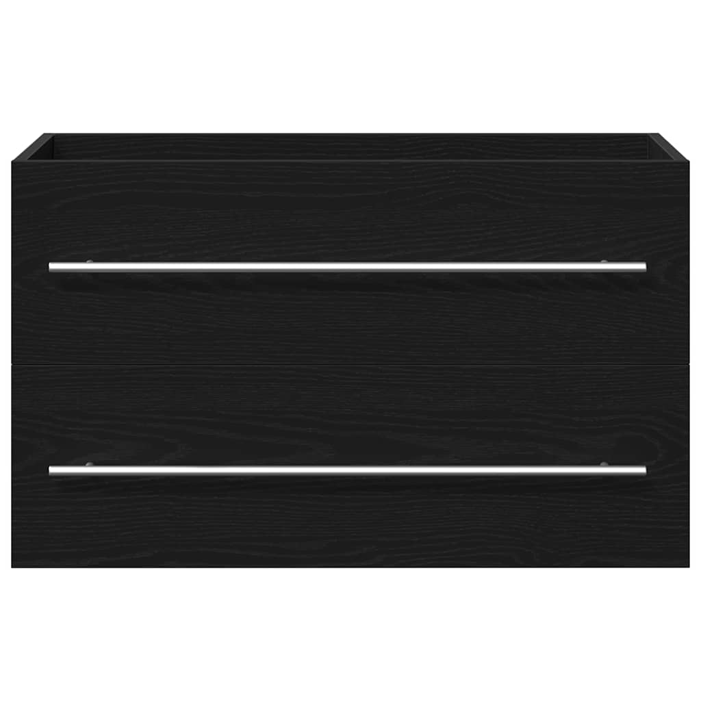 Servantskap Svart Eik 80X38,5X48 Cm Konstruert Tre