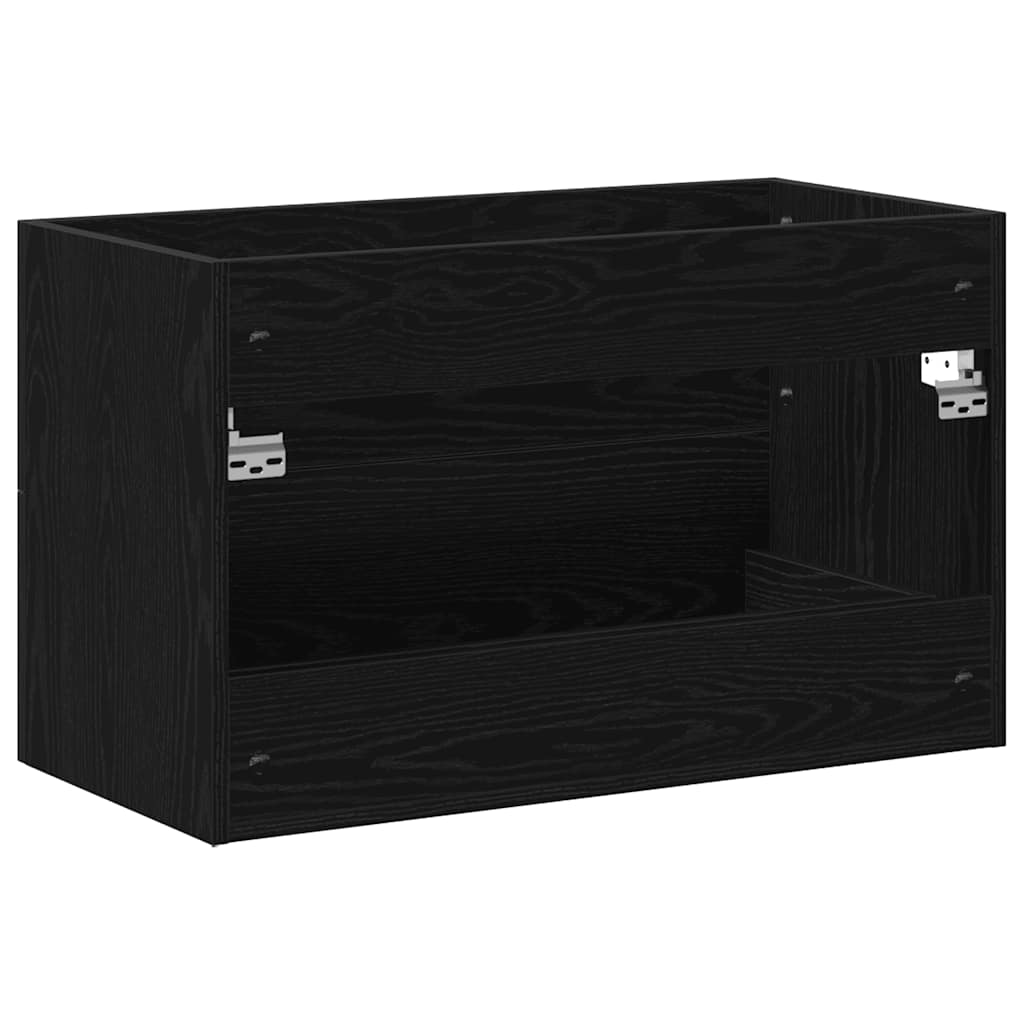 Servantskap Svart Eik 80X38,5X48 Cm Konstruert Tre