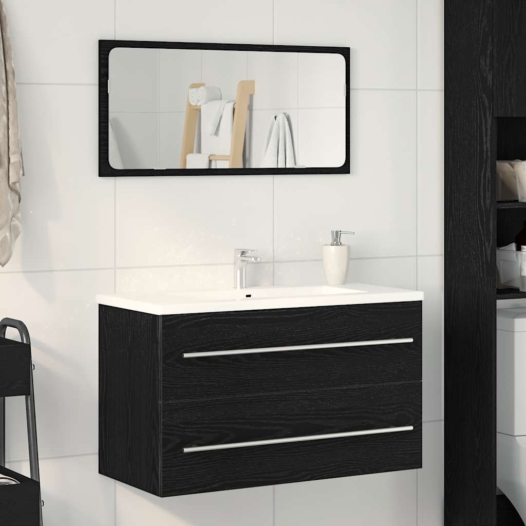 Servantskap Svart Eik 80X38,5X48 Cm Konstruert Tre
