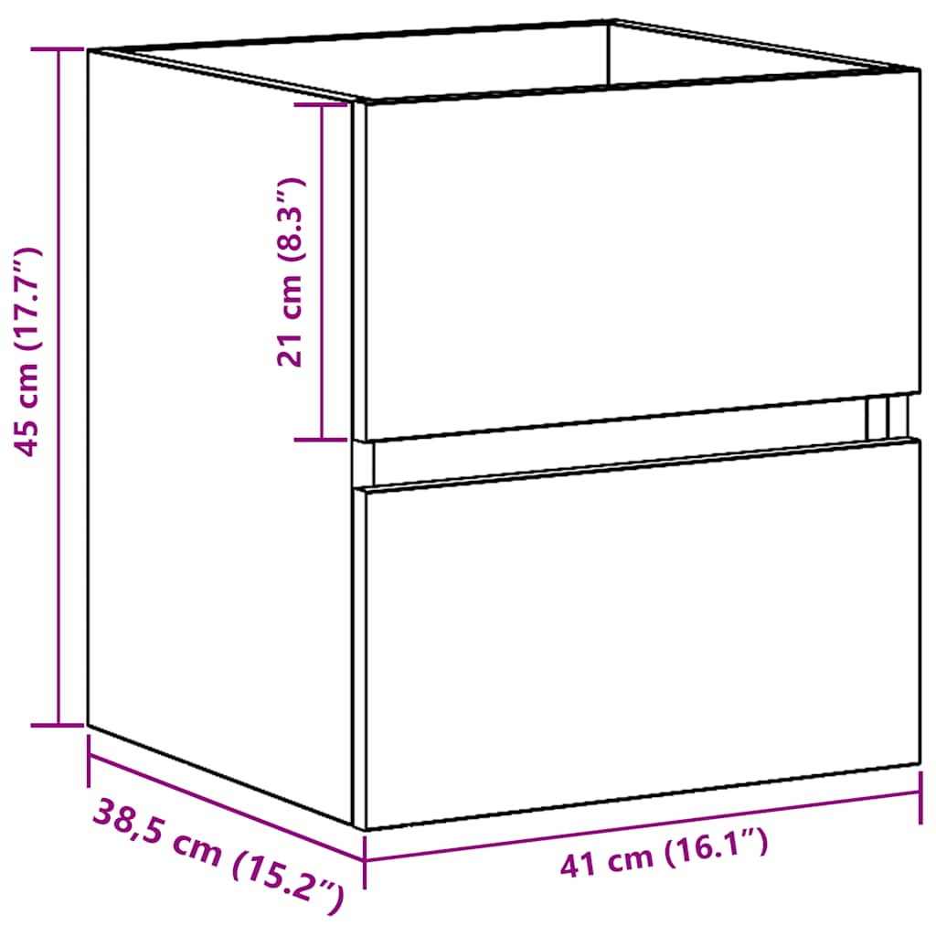 Servantskap Artisan Eik 41X38,5X45 Cm Konstruert Tre