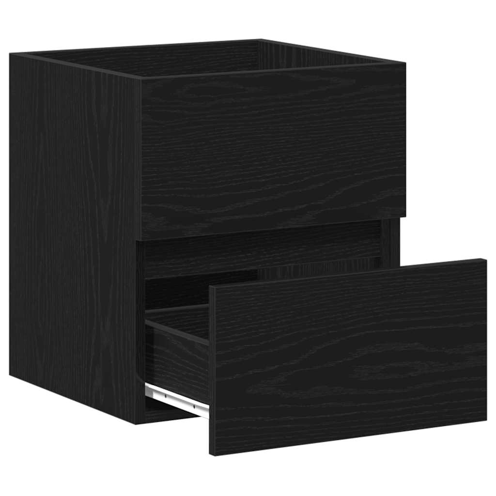 Badeservantskap Svart Eik 41X38,5X45 Cm Konstruert Tre