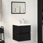 Badeservantskap Svart Eik 41X38,5X45 Cm Konstruert Tre