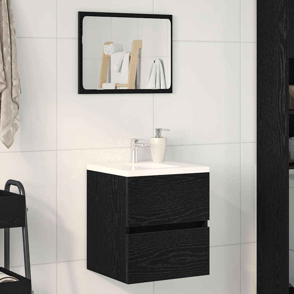 Badeservantskap Svart Eik 41X38,5X45 Cm Konstruert Tre